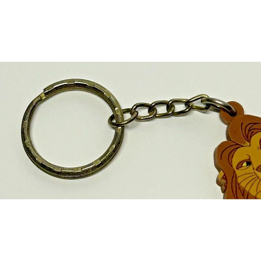 Vintage Disney The Lion King Mufasa Rubber Keychain Keyring 90s RARE